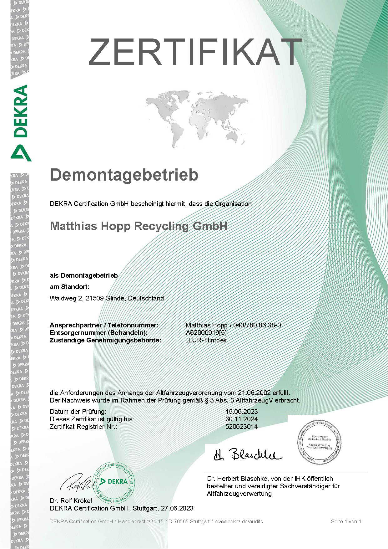 //hopp-recycling.de/wp-content/uploads/2023/11/Ue13-Zertifikat-AltfahrzeugV.jpg